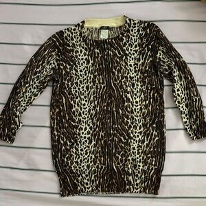 J.Crew Leopard Print Wool Sweater
